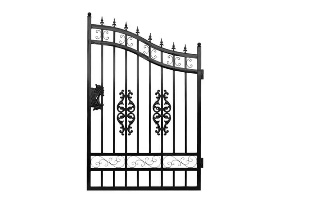 20FT Ornamental Iron Gate w/ Flower - Photo 5