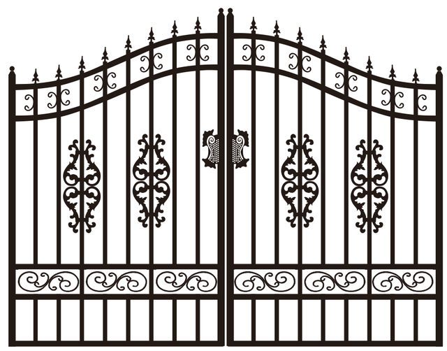 20FT Ornamental Iron Gate w/ Flower - Photo 7