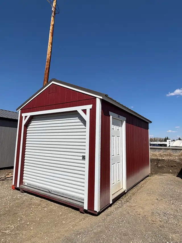 10x16 utility shed with overhead door