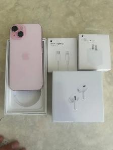 iPhone 15 128GB PINK AirPods/Charger Set/Delivery