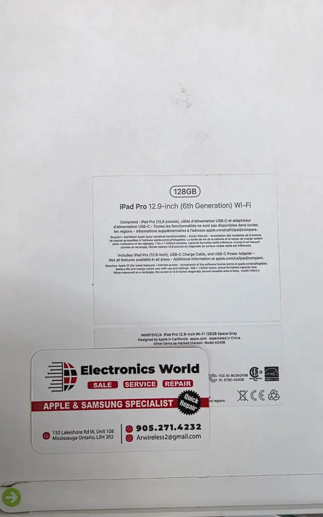 Sealed iPad Pro 12.9' M2 (6th Gen) - 128GB - 1 Year Warranty - Photo 2