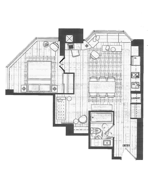 YORKVILLE PLAZA: 1 Bedroom Den Condo For Rent Downtown Toronto - Photo 2