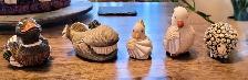 1970's Artesania Rinconada Clay Figurines (set of 5)