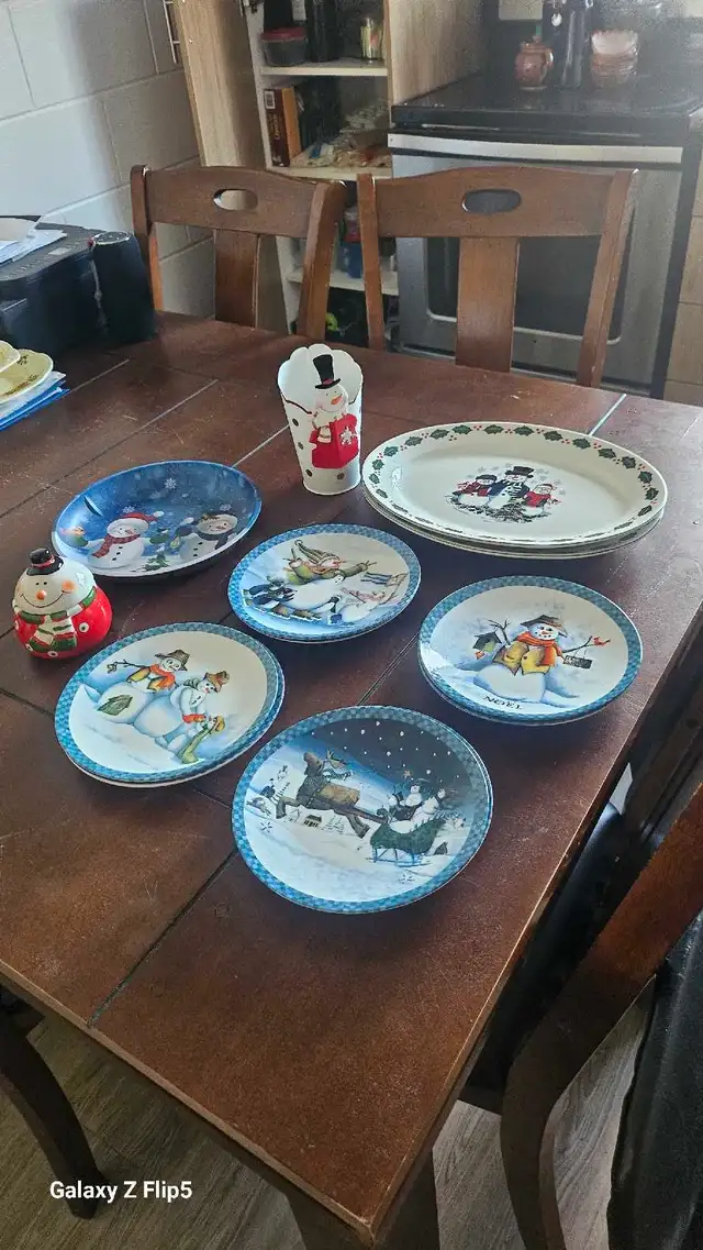 Collection vaisselle de bonhomme de neige