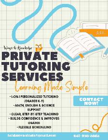 UofT Student Tutor (Math, Science, English K–9)