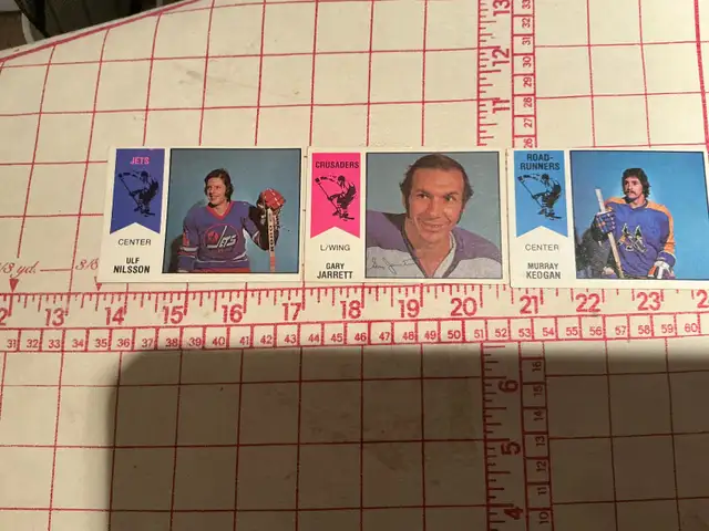 3  1974-75 O-PEE-CHEE WHA Cards #’s 4, 44 & 61 !