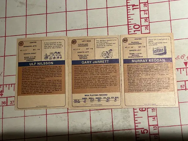 3  1974-75 O-PEE-CHEE WHA Cards #’s 4, 44 & 61 ! - Photo 5