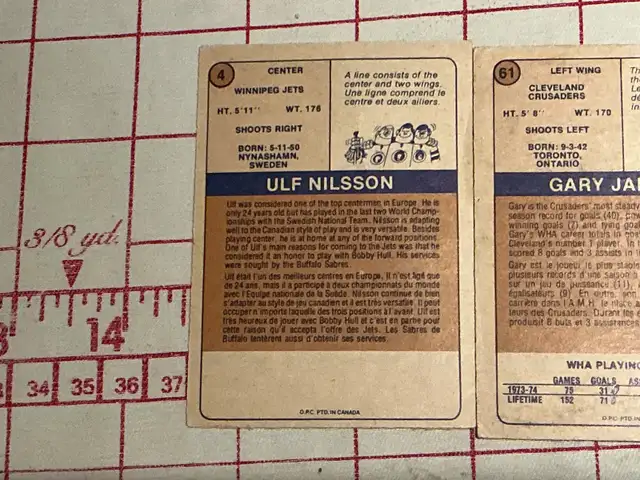 3  1974-75 O-PEE-CHEE WHA Cards #’s 4, 44 & 61 ! - Photo 6