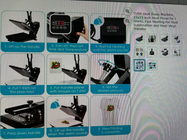 Tusy Heat Press Machine - Brand New Unopened Box - Photo 2