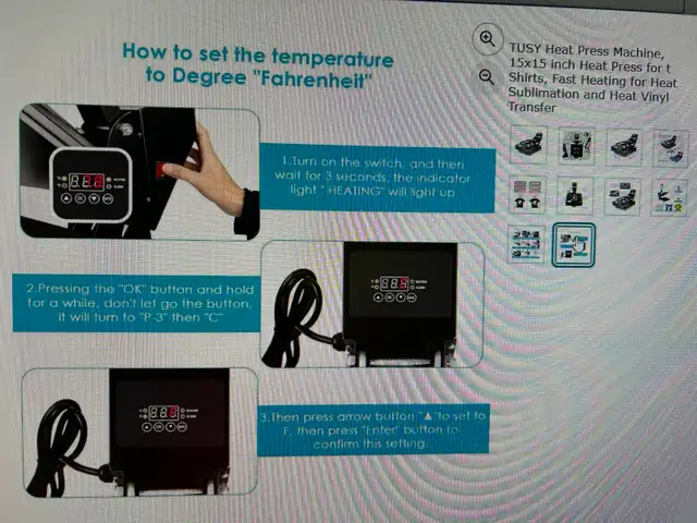Tusy Heat Press Machine - Brand New Unopened Box - Photo 3