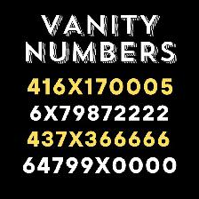 VIP/Vanity Numbers for sale