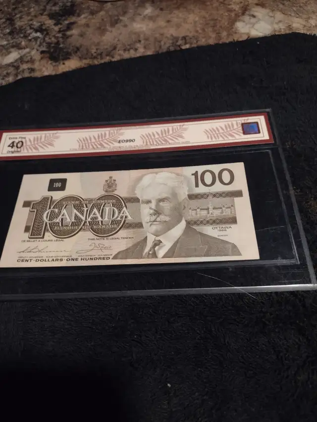Graded BCS EF40 Canadian x-series 1988 replacement 100.00 bill