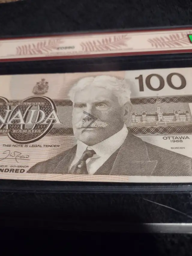 Graded BCS EF40 Canadian x-series 1988 replacement 100.00 bill - Photo 2