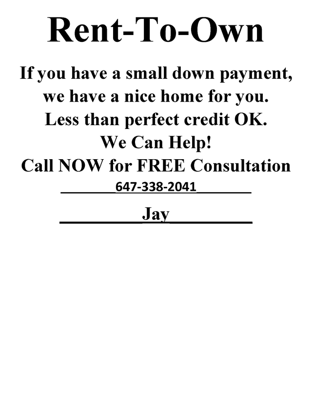 Why to Rent when you can OWN?