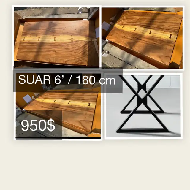 liquidation tables bois massif tabourets chaises - Photo 5