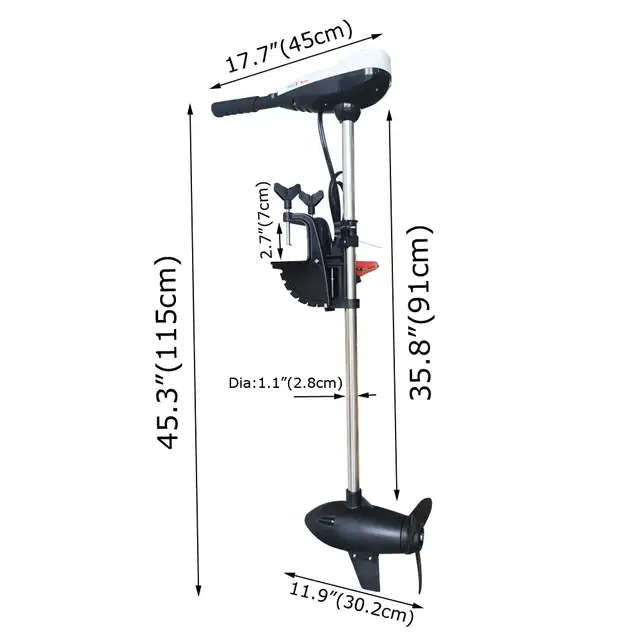 240lbs Thrust Electric Outboard Trolling Motor 028197 - Photo 2