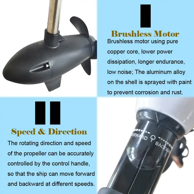 240lbs Thrust Electric Outboard Trolling Motor 028197 - Photo 6