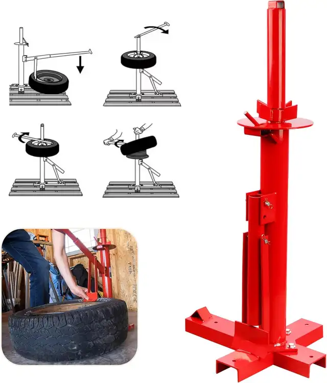 4'-21' Manual Tire Changer Portable Vacuum Tire Changer 033161 - Photo 7