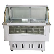 12 Pan Hard Ice Cream Refrigerator Gelato Showcase Cabinet210041