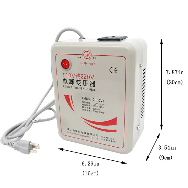 Transformer 110V Convert to 220V 2000W Adapter 212992 - Photo 2