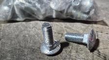 80× 3/8' × 1' CARRIAGE BOLTS – ZINC-PLATED – BULK LOT – $30