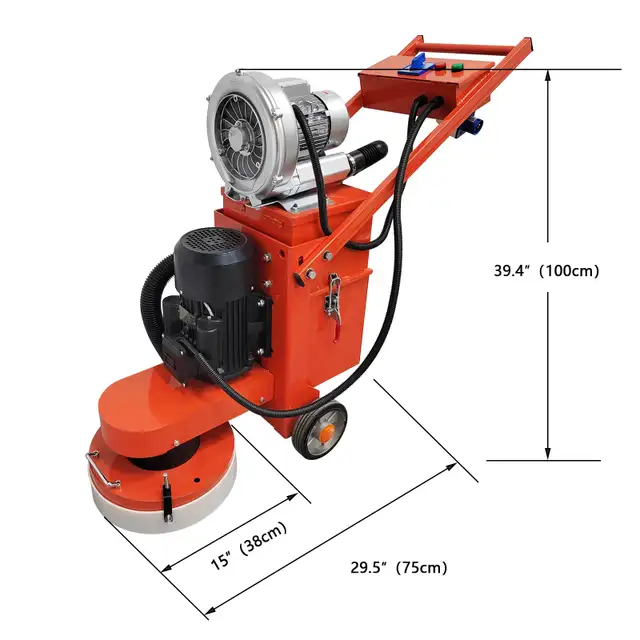Cement Ground Concrete Floor Grinder with Vacuum Fan 220V 238224 - Photo 6