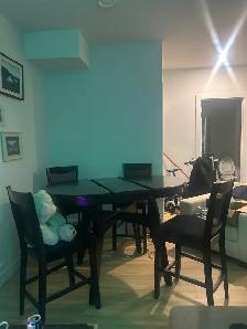 Chocolate brown Adjustable  dinning table