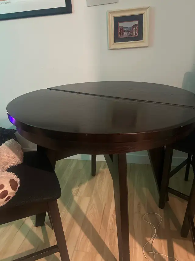 Chocolate brown Adjustable  dinning table - Photo 5