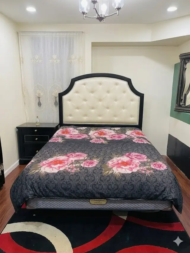 Bed Frame & Beautyrest Mattress - $300