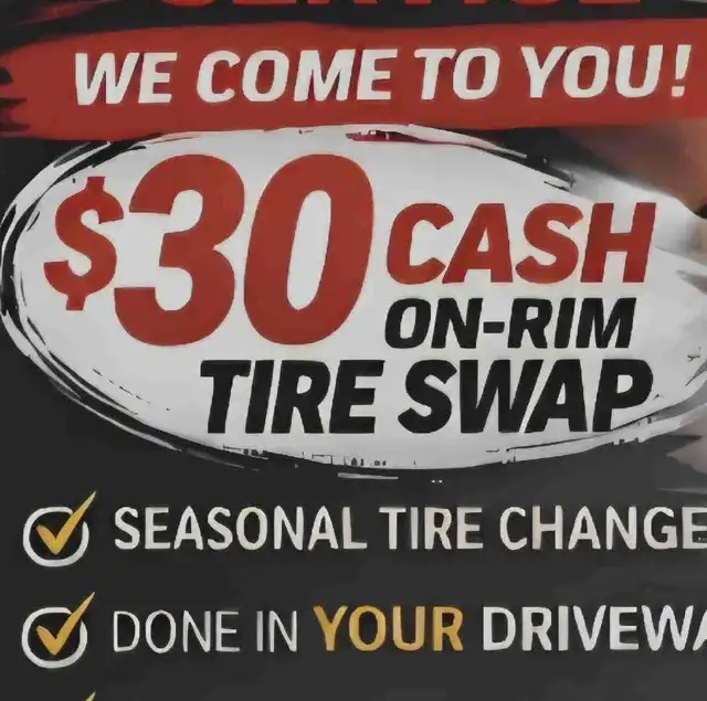 SAME DAY TIRE CHANGE SERVICE - I COME TO YOU