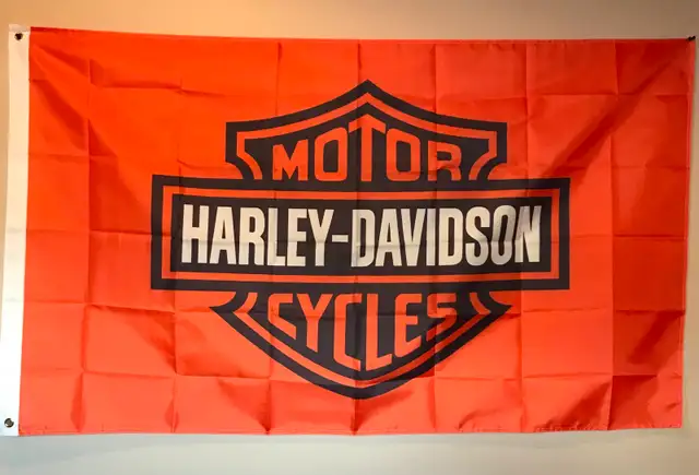 NEW Outdoor/indoor Harley Davidson Flag / sign 3ft X 5ft - Photo 2