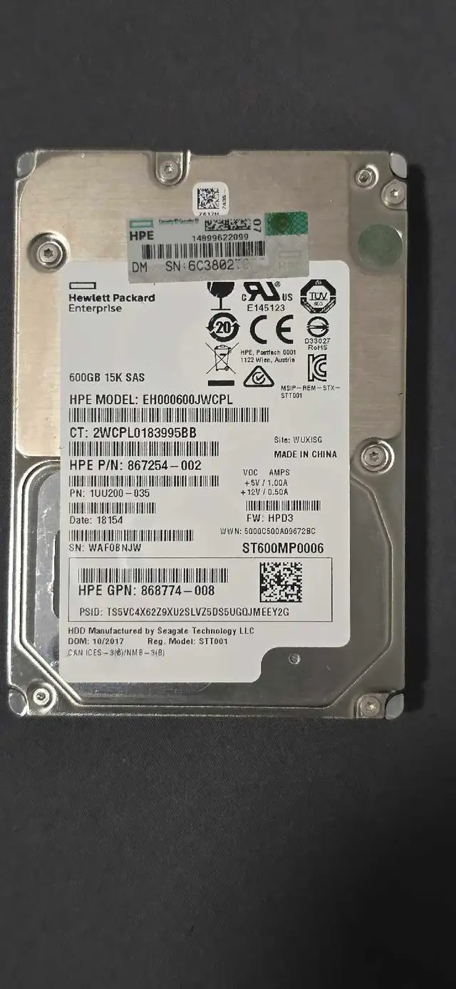 HP 1.8TB 10K SAS 2.5' HDD 781515- 001 765873 EG1800JEMDB with G8 - Photo 2