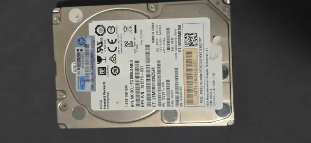 HP 1.8TB 10K SAS 2.5' HDD 781515- 001 765873 EG1800JEMDB with G8 - Photo 3