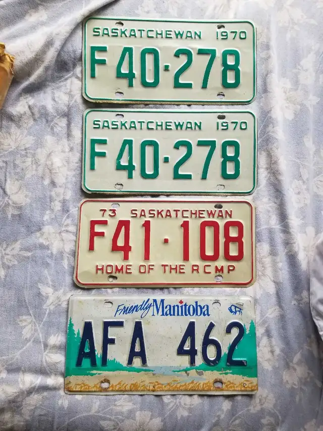 vintage automobile  plates