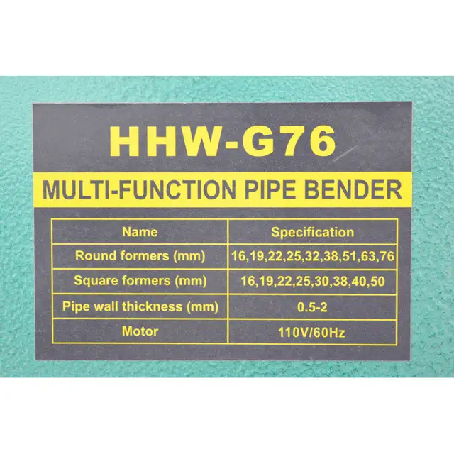 Promotion Tube Rolling  Circular Square Pipe Bender 110V 053326 - Photo 9