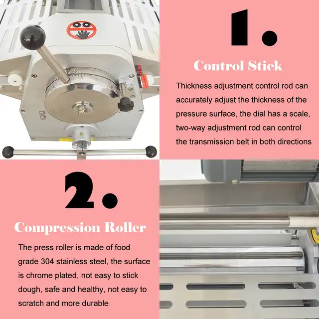 Promotion Dough Sheeter Countertop Pasta Roller Machine 056046 - Photo 5