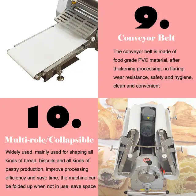 Promotion Dough Sheeter Countertop Pasta Roller Machine 056046 - Photo 9