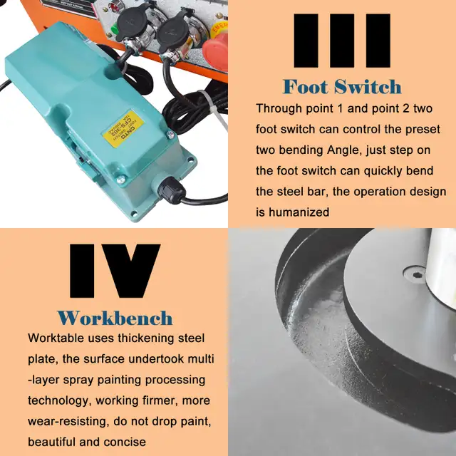1''/25mm Electric Rebar Bending Bender 110V 056605 - Photo 7