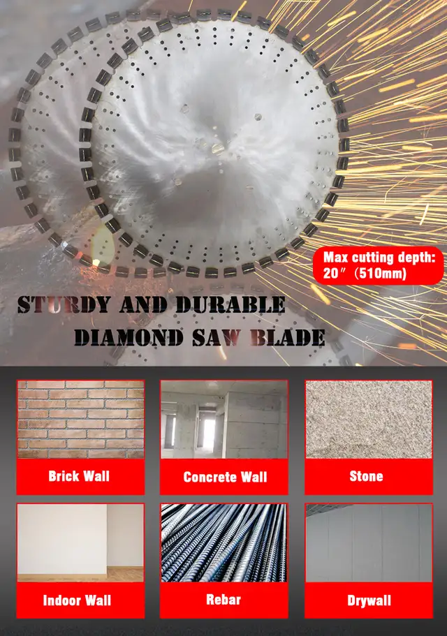 20"Cutting Depth Concrete Wall Grooving Machine Cutter 023503 - Photo 10