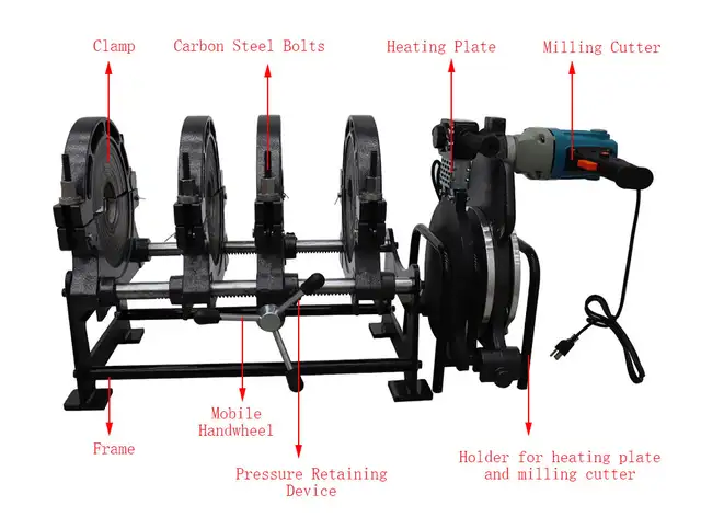 3.54-9.84' 4 Clamps Electric Tube Butt Fusion Welder 145020 - Photo 8