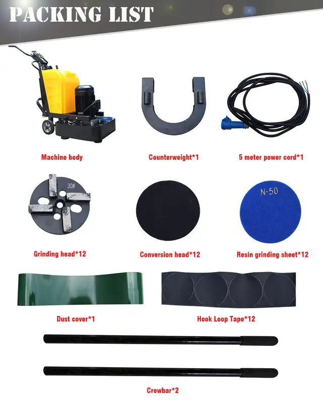 Dust-free Concrete Floor Grinder Wet and Dry Ground Sander239713 - Photo 5