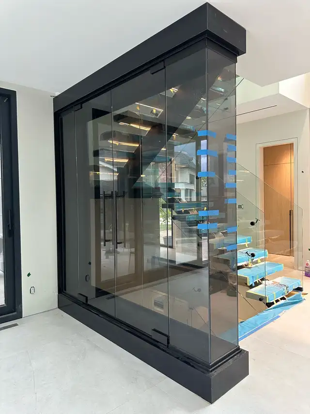 STAIR RAILING GLASS PARTITION OFFICE GLASS ENCLOSURE OFFICE DOOR - Photo 7