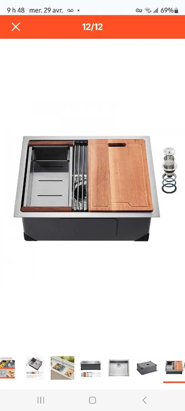 Evier encastrable 23 Pouces - Photo 2