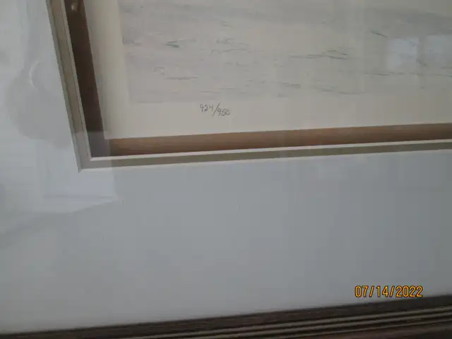 PAUL CALLE'S 'INTO THE GREAT ALONE' FRAMED SIGNED MATTETD PRINT - Photo 3