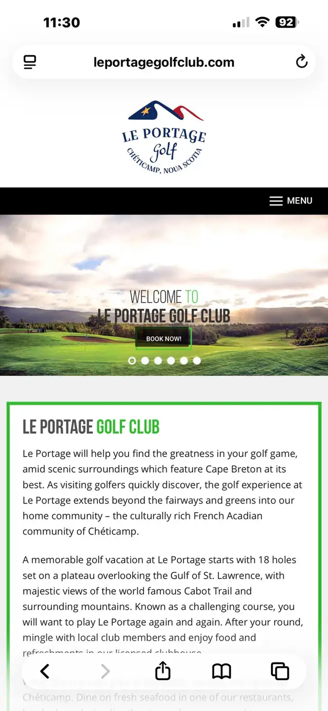 looking for 3 Le portage ( cheticamp) shoulder s son golf passes