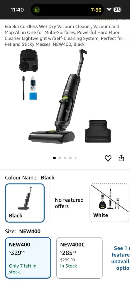 ✨ Eureka NEW400 Wet/Dry Cordless Vacuum & Floor Washer - Photo 3