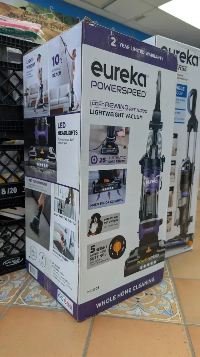 ✨ Eureka PowerSpeed Cord Rewind Pet Turbo Vacuum – Brand New! ✨