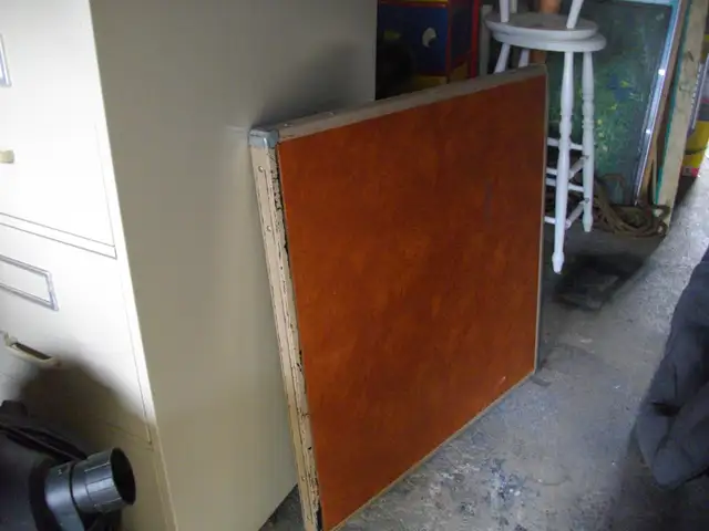 metal frame card table with folding legs