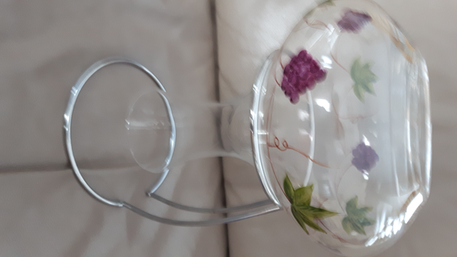 DÉCANTEUR EN VERRE NEUF POUR VIN ROUGE SUPPORT EN MÉTAL: $20.00 - Photo 4