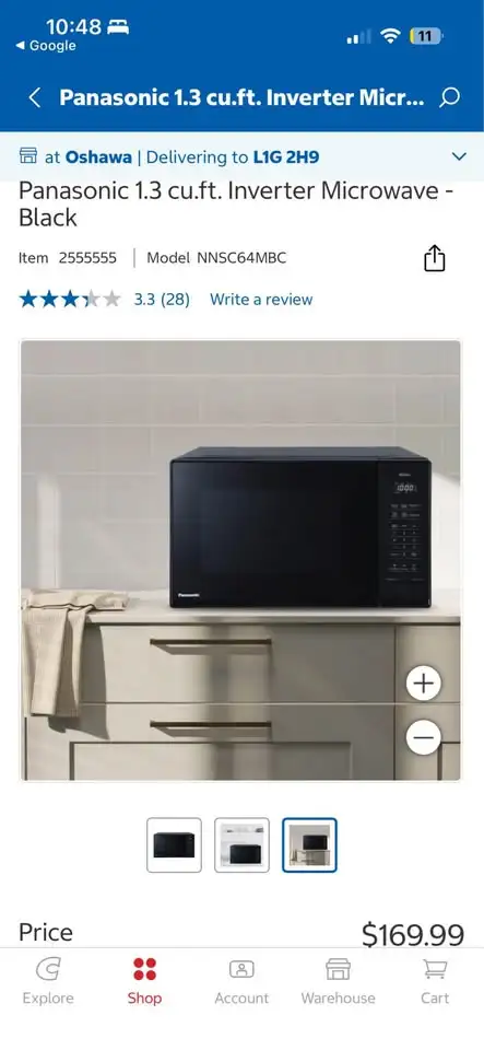 ✨ Panasonic 1.3 Cu. Ft. Black Microwave Oven – Brand New! ✨ - Photo 2